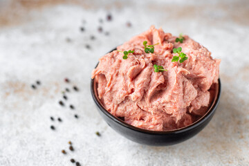 minced meat turkey or chicken grind healthy diet meal top view copy space for text food background rustic image keto or paleo diet