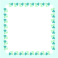 クローバー枠背景素材