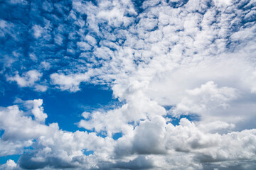 Beautiful clouds with the blue sky background