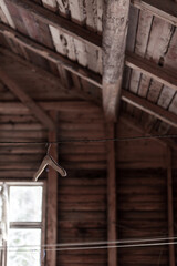 Inside the attic in old house