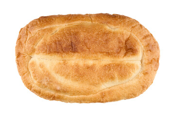 A stack of pita breads isolated on white. Bread