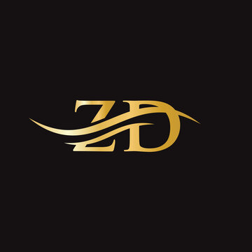 ZD logo design. Initial ZD letter logo design.