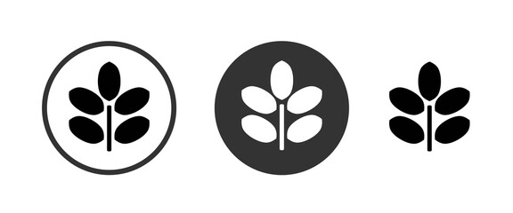 Fototapeta na wymiar Flower, plants icon. Line solid and filled outline and filled vector sign.Different style icons set. Pixel perfect vector