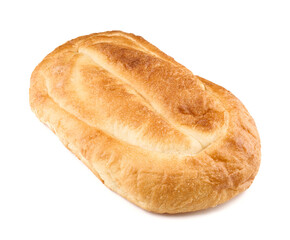 A stack of pita breads isolated on white. Bread