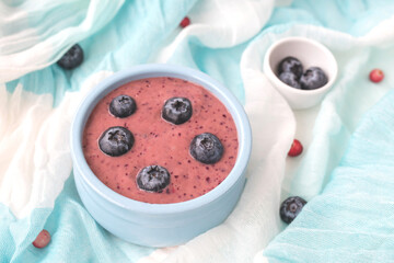 Fresh blueberry smoothie