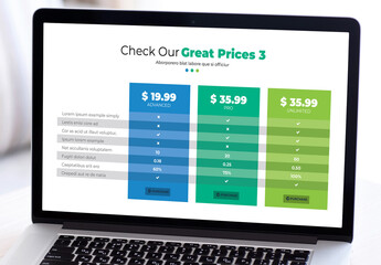 3 Pricing Plan Table Design Layout for Hosting Compare Infographic