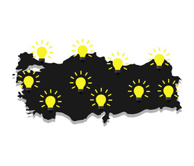 turkey bulb conceptual vector.
