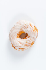 Sweet donut on white background