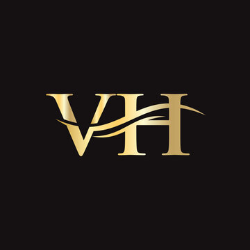 VH logo design. Initial VH letter logo design.