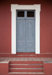 Fototapeta na wymiar window in the door of a house in Nicaragua