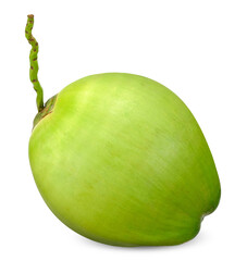 Green coconut isolated on white. coconut clipping path