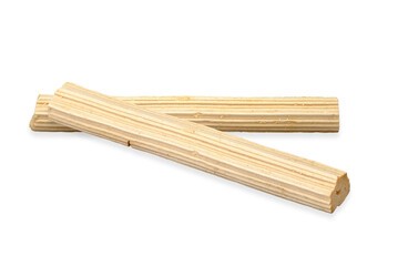 Wooden candy stick isolated on white. candy stick clipping path