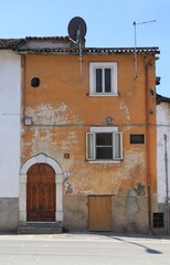 Fototapeta na wymiar Central Italy Village Old House Facade