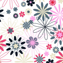 Vector illustration of a beautiful floral bouquet. Liberty style. fabric, covers, manufacturing, wallpapers, print, gift wrap.