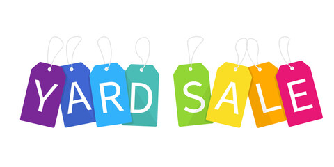 Yard sale tag icon. Clipart image isolated on white background - 422350922