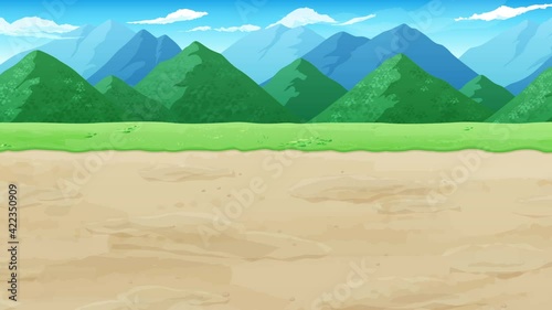 土の道と草と山の風景動画 横スクロールゲームの背景 ループ Wall Mural ふわぷか 土の道と草と山の風景動画 横スクロールゲームの背景 ループ Wall Mural ふわぷか
