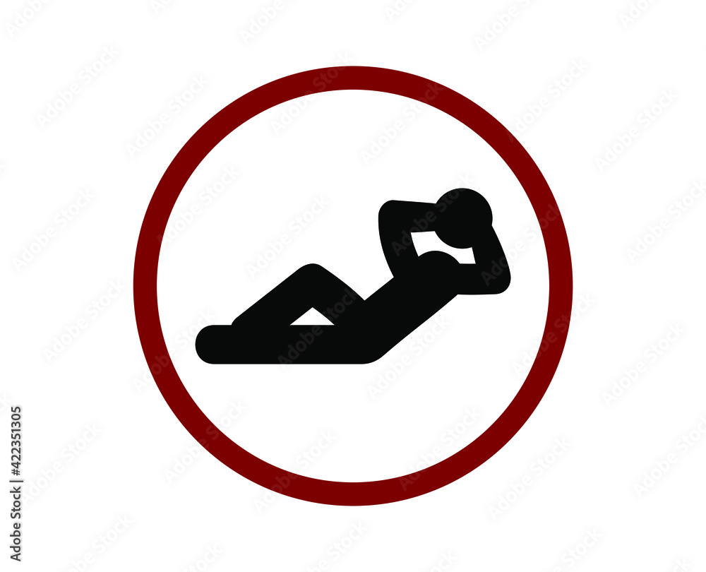 Poster no resting vector icon. editable stroke. linear style sign for use on web design and mobile apps, lo