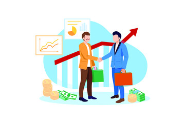 Business Investment  Vector Illustration concept. Flat illustration isolated on white background.