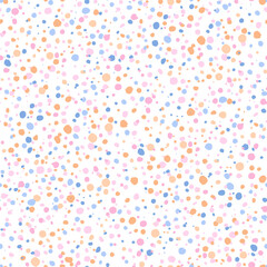 Color ink splashes and stains seamless pattern. Artistic surface vector design. Fabric print texture.