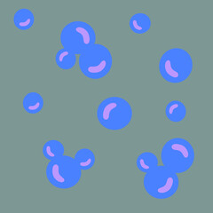 some blue bubbles with a gray background