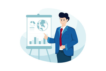 Finance Advice Vector Illustration concept. Flat illustration isolated on white background.