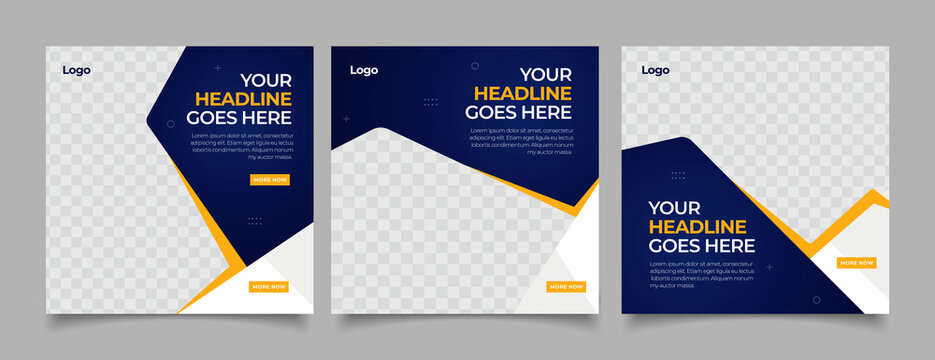 headline banner for social media post template 