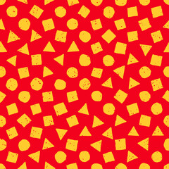 Vector seamless hand-drawn pattern. Abstract texture with brush strokes. Repeating artistic elements background design.