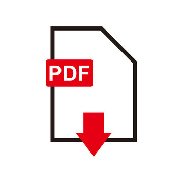 Pdf file download vector icon 
