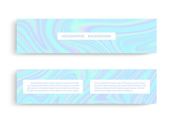Fototapeta premium Web banner design with pastel holographic background