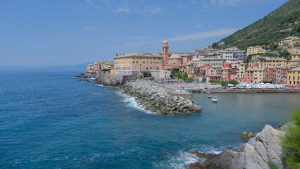 Naklejka premium Il porticciolo di Nervi nella città metropolitana di Genova.