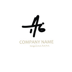 AG initial handwriting or handwritten logo for identity