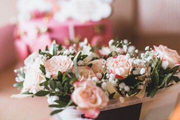 bouquet of roses. Lovely flowers as a gift