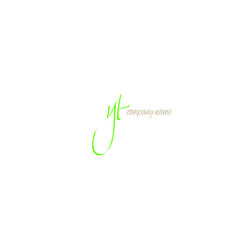 yt initial handwriting or handwritten logo for identity