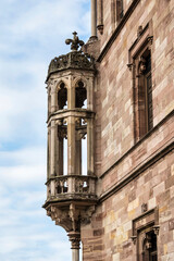 View of the landmark Sobrellano Palace, Palacio de Sobrellano built in 1881 located in Cantabria, Spain.