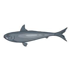 Sardine Cartoon Fish Vector Illustration.