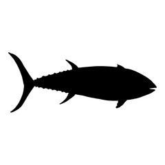 Tuna Silhouette Fish Vector Illustration