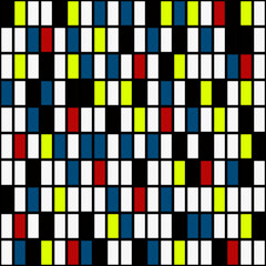 Elongated Tile Pattern. Colored Tile Pattern. Vector.