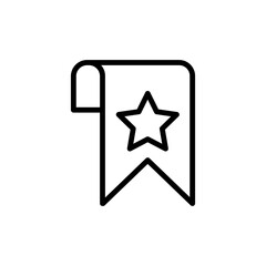 Bookmark icon design, outline style, vector eps10