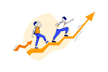 Education Vector Illustration concept. Flat illustration isolated on white background.