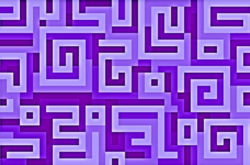 Maze pattern background, labyrinth illustration, purple maze, rectangular swirls, 