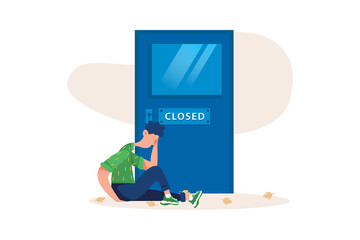 Not Logged In - Empty State Illustration concept. Flat illustration isolated on white background.