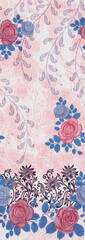 digital colorful flower saree design print