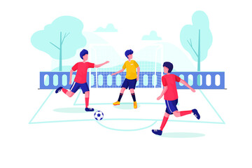 Football - Sport Illustration concept. Flat illustration isolated on white background.