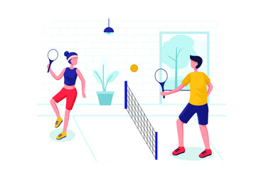 Plakat Tennis - Sport Illustration concept. Flat illustration isolated on white background.