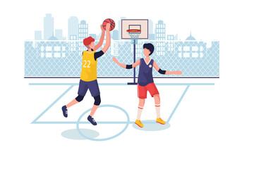 Basketball - Sport Illustration concept. Flat illustration isolated on white background.