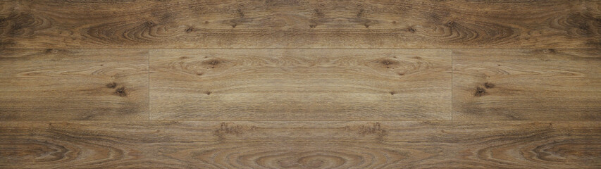 Naklejka premium old brown rustic grunge wooden boards oak parquet texture - wood wall background banner panorama