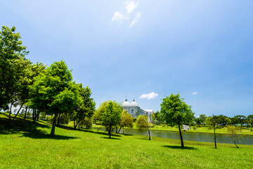 Beautiful Tainan Metropolitan Park in Taiwan. is a free open outdoor public space.