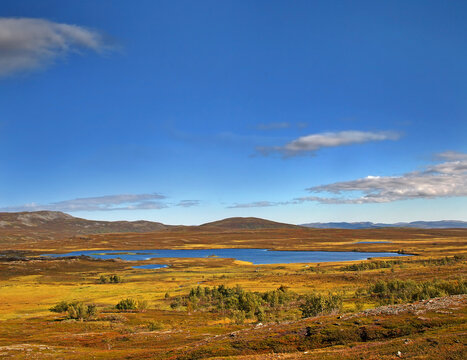 Sennalandet, Finnmark, Norway - Mountain plateau in tundra area.