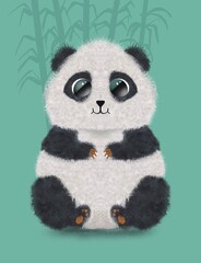 panda with a background