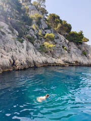 swimming in the calanques